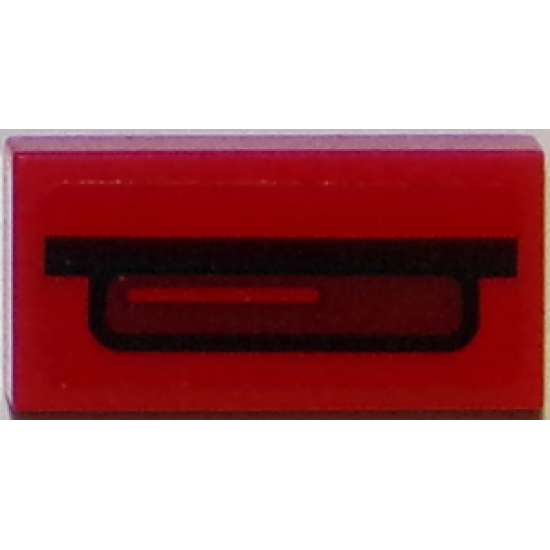 Tile 1 x 2 with Chevrolet Camaro Spoiler Center and Third Taillight Pattern (Sticker) - Set 75874