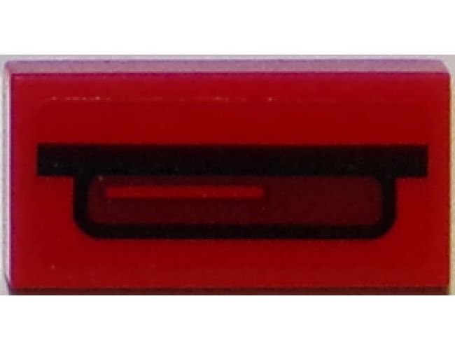Tile 1 x 2 with Chevrolet Camaro Spoiler Center and Third Taillight Pattern (Sticker) - Set 75874