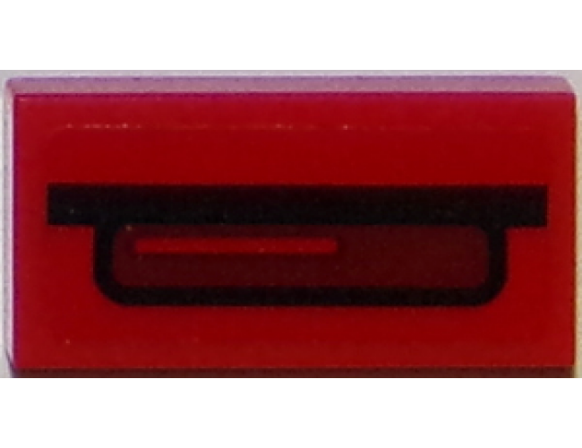 Tile 1 x 2 with Chevrolet Camaro Spoiler Center and Third Taillight Pattern (Sticker) - Set 75874