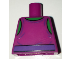 Torso Spider-Man Tank Top over Bright Green Chest with Dark Purple Belt Pattern