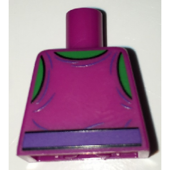 Torso Spider-Man Tank Top over Bright Green Chest with Dark Purple Belt Pattern