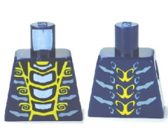Torso Ninjago Snake with Yellow and Light Blue Scales Pattern