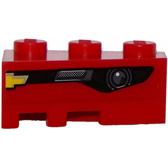 Wedge 3 x 2 Right with Chevrolet Camaro Car Headlight Pattern (Sticker) - Set 75874