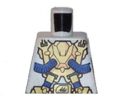 Torso Exo-Force Gold Panels with Black Edges with Violet Hoses Pattern
