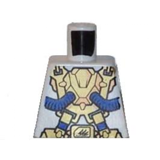 Torso Exo-Force Gold Panels with Black Edges with Violet Hoses Pattern