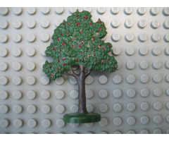 Plant, Tree Flat Fruit Painted with Painted Apples with hollow base