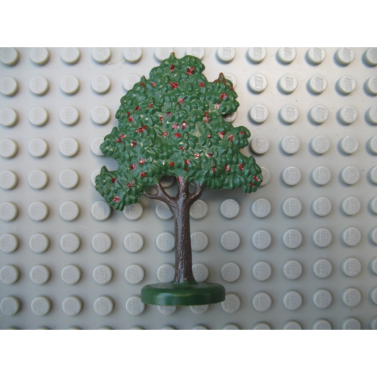 Plant, Tree Flat Fruit Painted with Painted Apples with hollow base