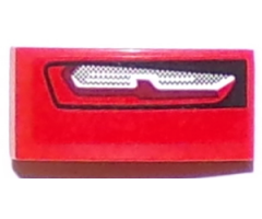 Slope, Curved 2 x 1 with Chevrolet Camaro Car Taillight Pattern Model Left Side (Sticker) - Set 75874