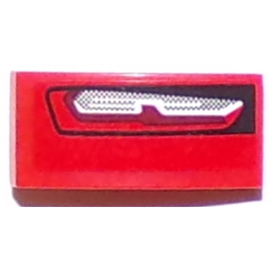 Slope, Curved 2 x 1 with Chevrolet Camaro Car Taillight Pattern Model Left Side (Sticker) - Set 75874