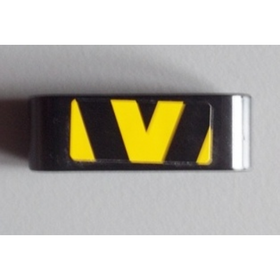 Technic, Liftarm 1 x 3 Thick with Black and Yellow Danger Stripes Pattern Model Left (Sticker) - Set 8295