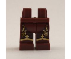 Hips and Legs with Ornate Gold Scrolls, Band and Fleur de Lis Pattern