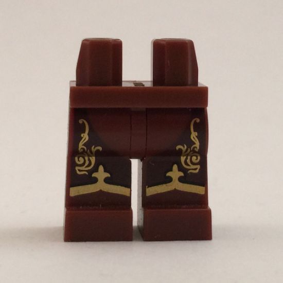 Hips and Legs with Ornate Gold Scrolls, Band and Fleur de Lis Pattern