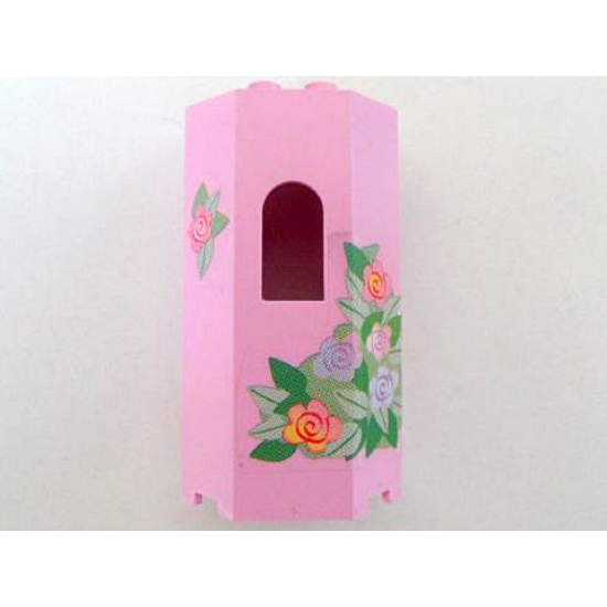 Panel 3 x 4 x 6 with Window with Flowers Pattern (Stickers) - Set 7579