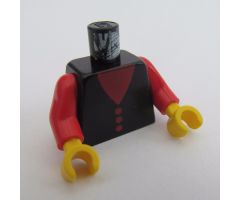 Torso Red V-Neck and Buttons Pattern / Red Arms / Yellow Hands