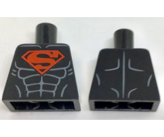 Torso Shirt with Muscles and Red Superman 'S' Logo Pattern