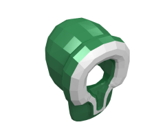 Minifigure, Headgear Hood Fur-lined with White Fur Pattern