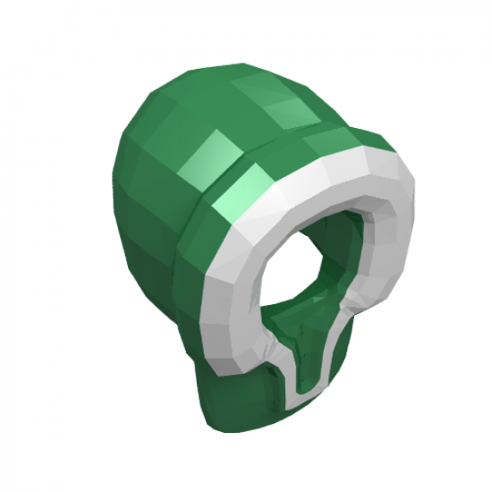 Minifigure, Headgear Hood Fur-lined with White Fur Pattern