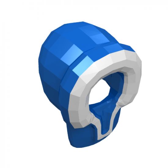 Minifigure, Headgear Hood Fur-lined with White Fur Pattern