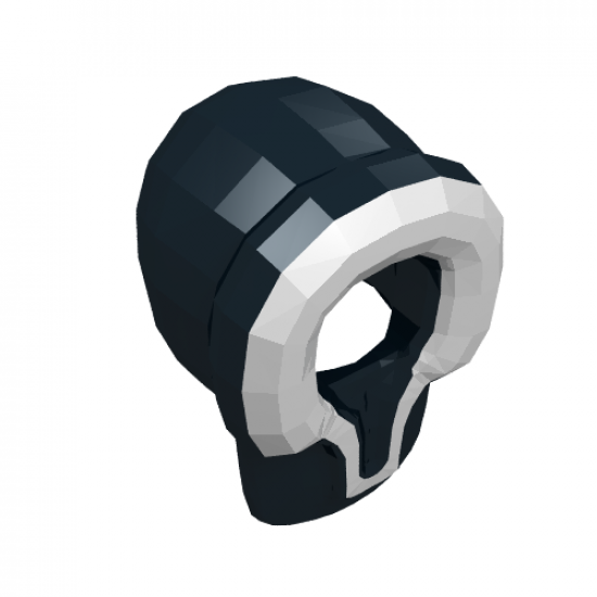 Minifigure, Headgear Hood Fur-lined with White Fur Pattern