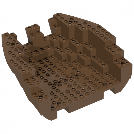 Boat Hull Large Stern 14 x 16 x 5 1/3, Top Color Brown