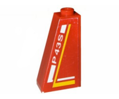 Slope 75 2 x 1 x 3 with 'P43S' Pattern on Right Side (Sticker) - Set 8443