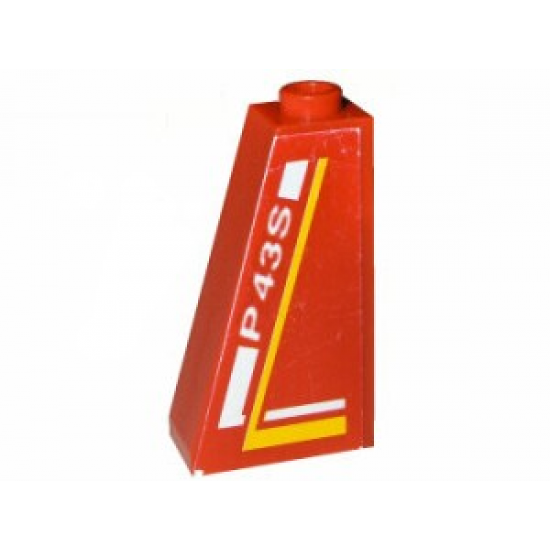 Slope 75 2 x 1 x 3 with 'P43S' Pattern on Right Side (Sticker) - Set 8443