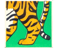 Duplo, Tile 2 x 2 x 1 with Tiger Mosaic Picture 18 Pattern (Set 1079)