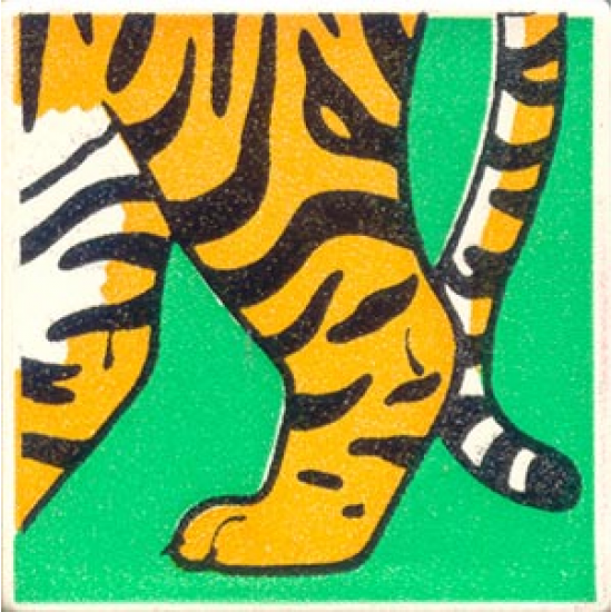 Duplo, Tile 2 x 2 x 1 with Tiger Mosaic Picture 18 Pattern (Set 1079)