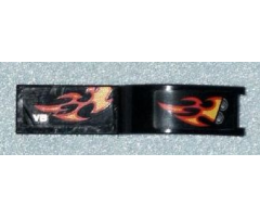 Vehicle, Mudguard 1 x 4 1/2 with Headlights and Flames Pattern Model Right Side (Stickers) - Set 7802