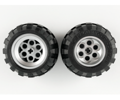 Wheel & Tire Assembly 49.6 x 28 VR with X Axle Hole, with Black Tire 56 x 30 R Balloon (22253 / 32180)