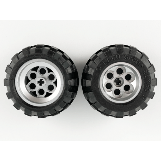 Wheel & Tire Assembly 49.6 x 28 VR with X Axle Hole, with Black Tire 56 x 30 R Balloon (22253 / 32180)