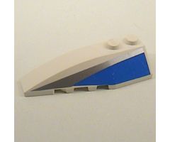 Wedge 6 x 2 Left with Blue and Silver Side Pattern