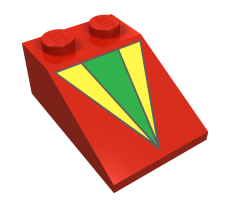 Slope 33 3 x 2 with Green and Yellow Triangle Pattern