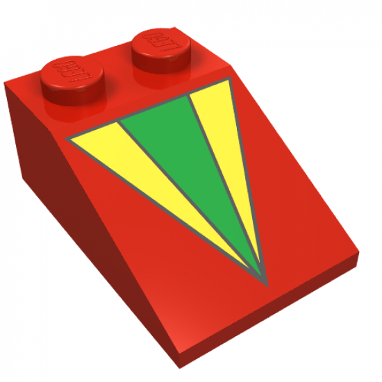 Slope 33 3 x 2 with Green and Yellow Triangle Pattern