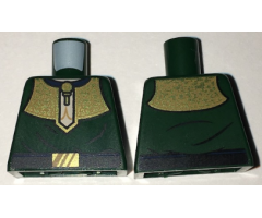 Torso Shirt with Elaborate Gold Collar and Black Belt with Gold Buckle Pattern