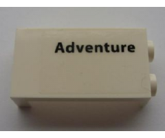 Panel 1 x 2 x 3 with Side Supports - Hollow Studs with 'Adventure' Pattern Model Right Side (Sticker) - Set 10213