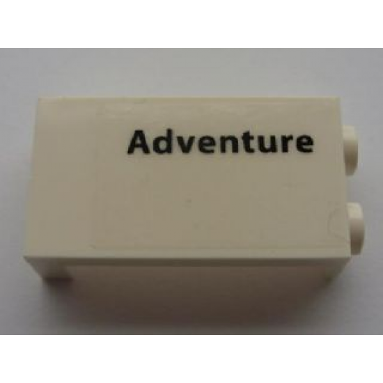 Panel 1 x 2 x 3 with Side Supports - Hollow Studs with 'Adventure' Pattern Model Right Side (Sticker) - Set 10213