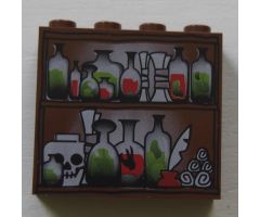 Panel 1 x 4 x 3 - Hollow Studs with Potions Pattern