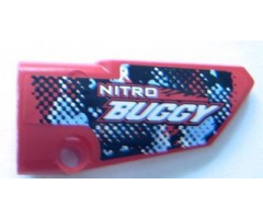 Technic, Panel Fairing # 4 Small Smooth Long, Side B with 'NITRO BUGGY' Pattern (Sticker) - Set 8048