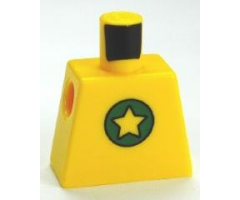 Torso SpongeBob with Yellow Star on Green Circle Pattern