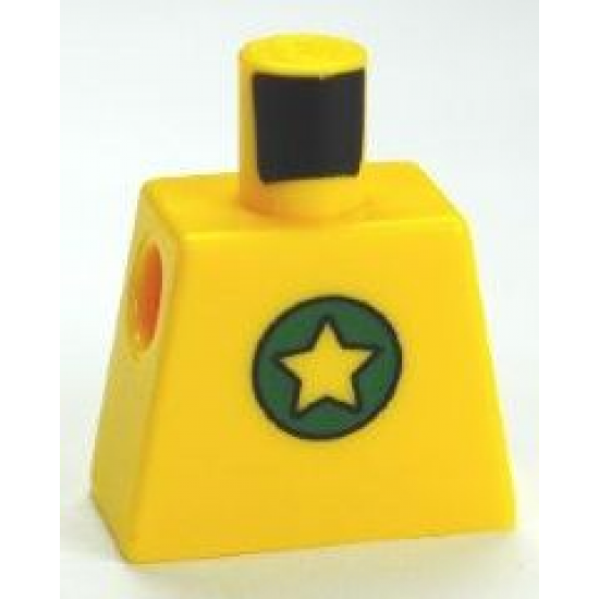 Torso SpongeBob with Yellow Star on Green Circle Pattern