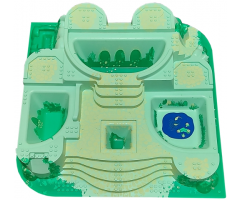 Baseplate, Raised Belville Castle with Yellow Cobblestone, Green Ivy and Blue Fish Pond Pattern (Sticker) - Set 5808
