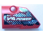 Technic, Panel Fairing # 1 Small Smooth Short, Side A with 'V4 POWER' Pattern (Sticker) - Set 8048