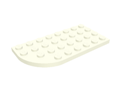 Plate, Round Curved 4 x 8 Right with Waffle Bottom