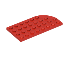 Plate, Round Curved 4 x 8 Right with Waffle Bottom