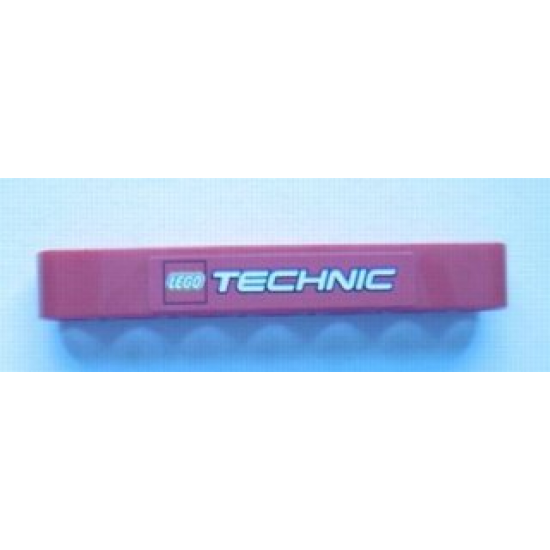 Technic, Liftarm 1 x 7 Thick with LEGO TECHNIC Logo Pattern (Sticker) - Set 8048