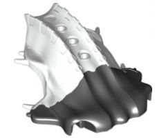 Bionicle Head, Barraki Carapar, Marbled Black Pattern