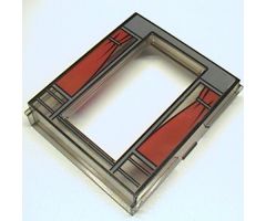 Door, Frame 2 x 8 x 8 with Red Curtains Pattern