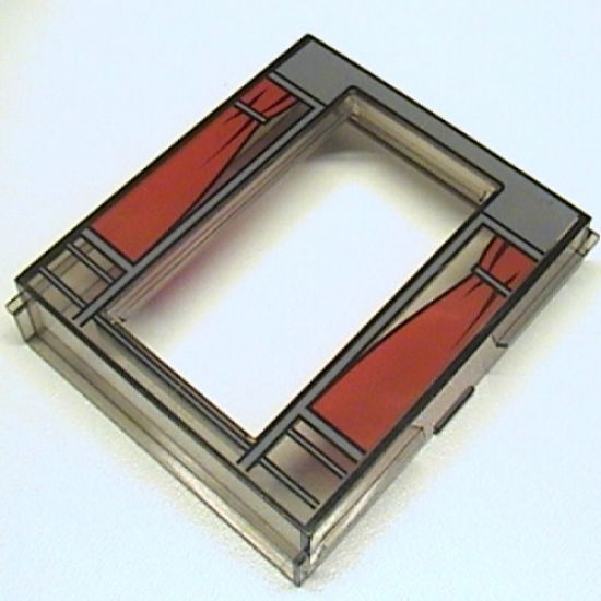 Door, Frame 2 x 8 x 8 with Red Curtains Pattern
