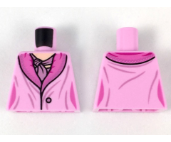 Torso Dress with Dark Pink Collar and Mauve Scarf Pattern